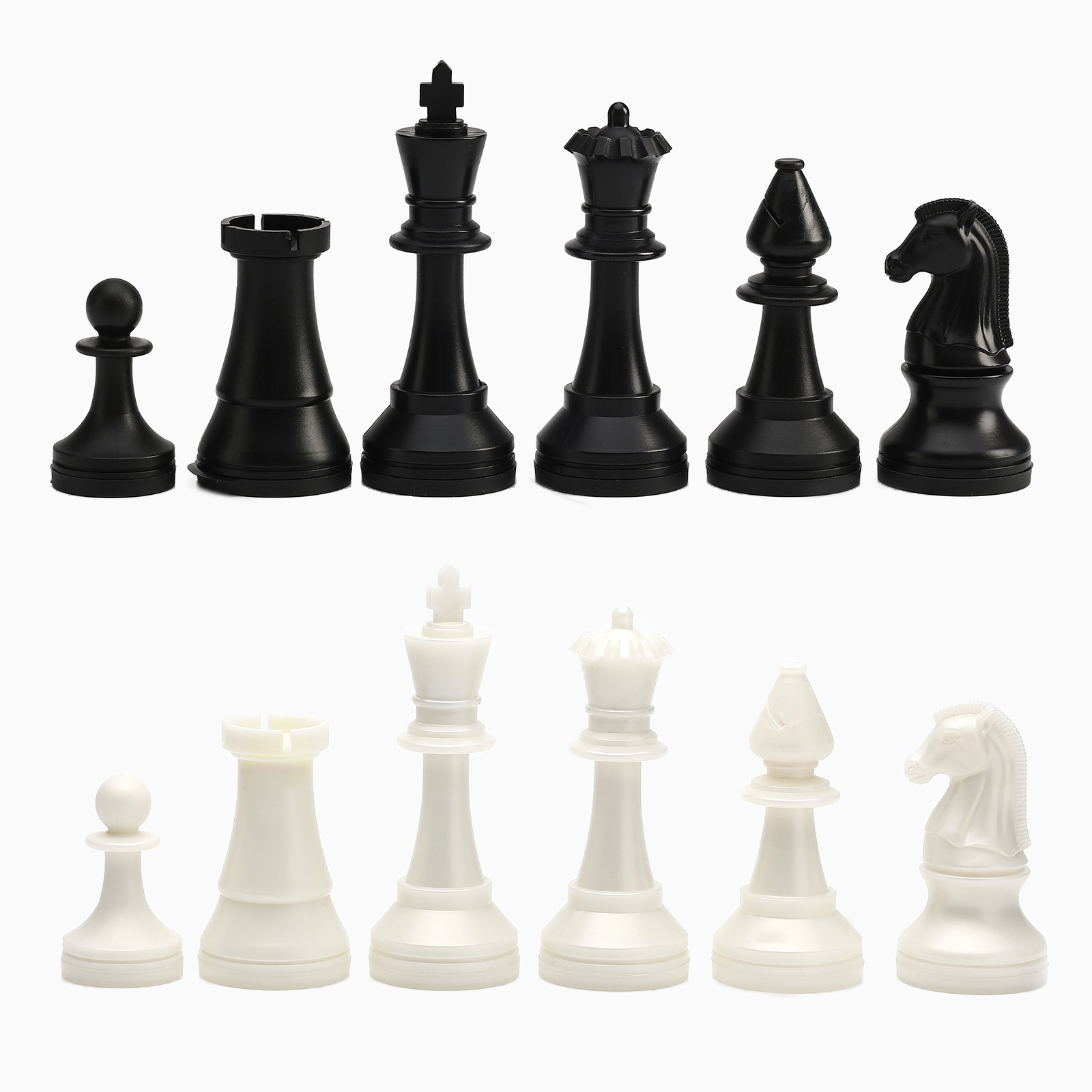 Шахматные фигуры Sima-Land турнирные пластик король h 10.5 см пешка h 5 см - фото 1