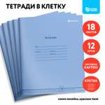 Тетрадь SCHOOLFORMAT 18 листов клетка нежно-голубая