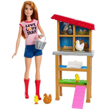 Набор игровой Barbie Кем быть Куриный фермер FXP15