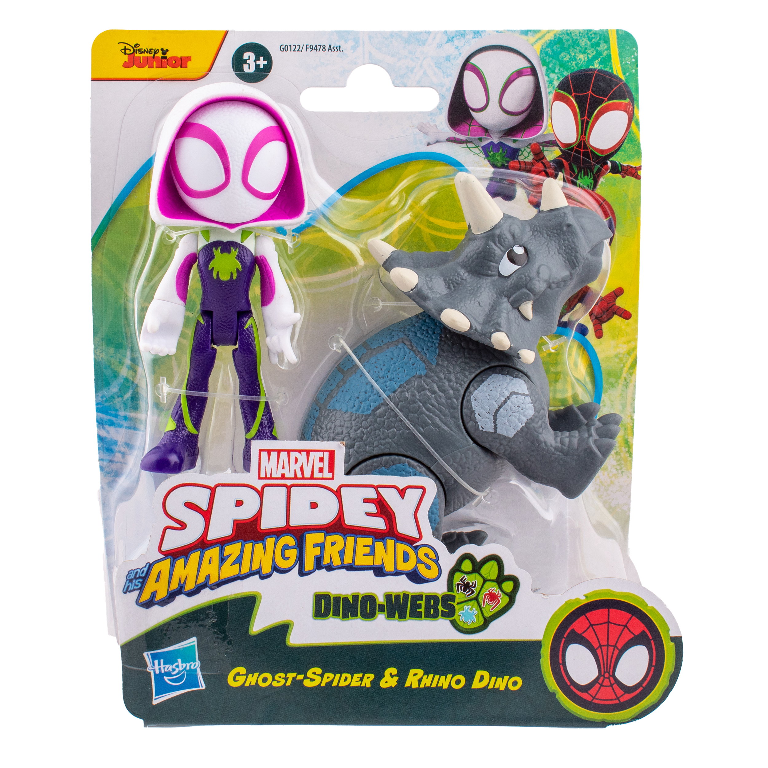 Фигурка Hasbro Spidey and amazing friends Ghost-spider and Rhino Dino 10см - фото 7