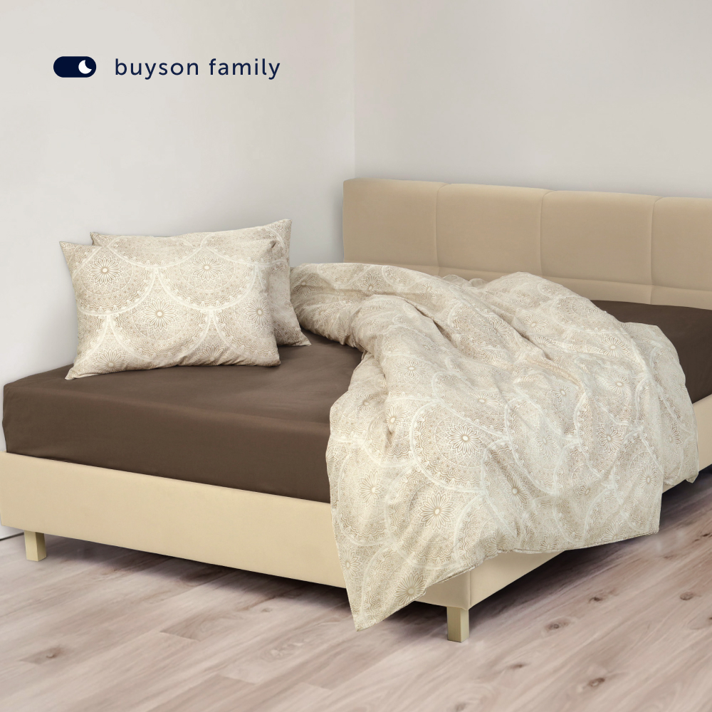 Комплект постельного белья 1,5-спальный buyson BuyMirage хлопковый сатин цвет Shine - фото 17