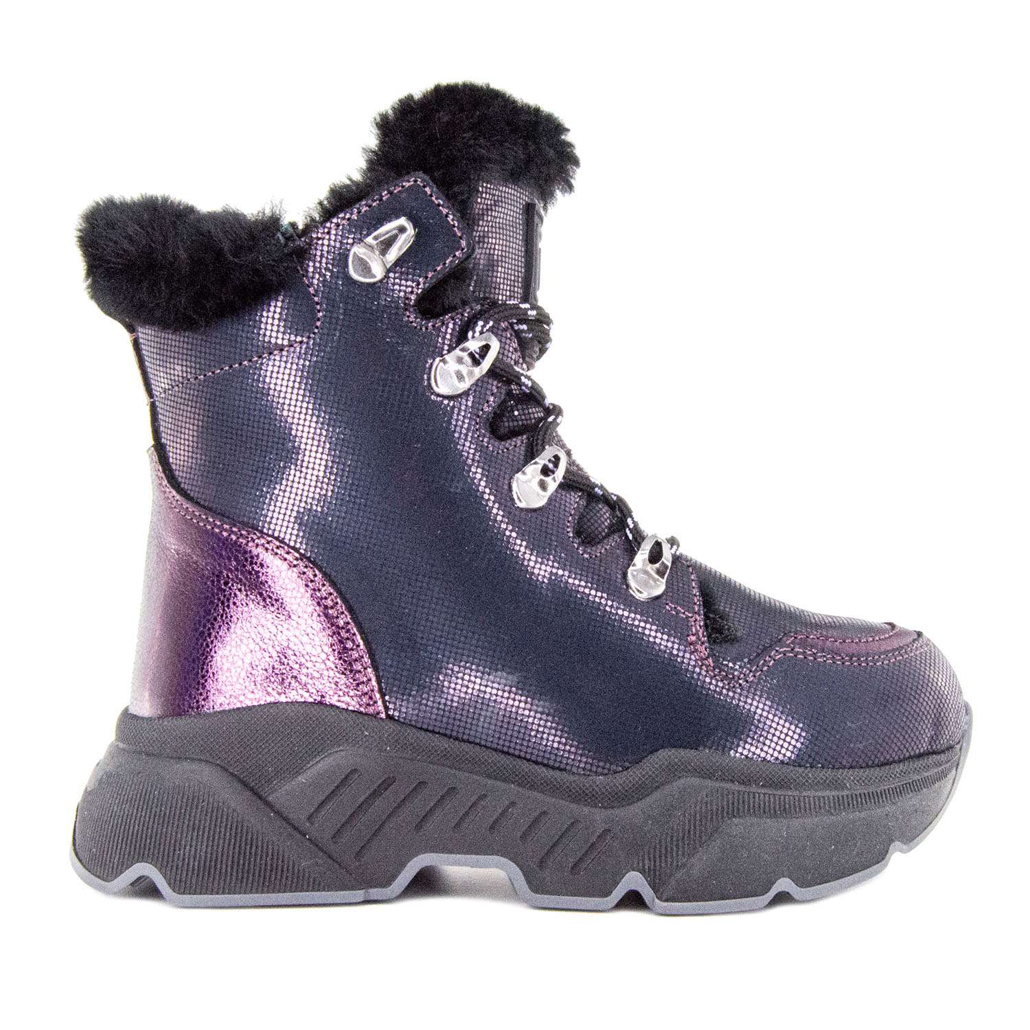 Ботинки ORTHOBOOM 88125-44_фиолетовый хамелеон - фото 3