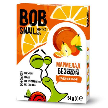 Мармелад фруктовый Bob Snail без сахара груша-апельсин 54г