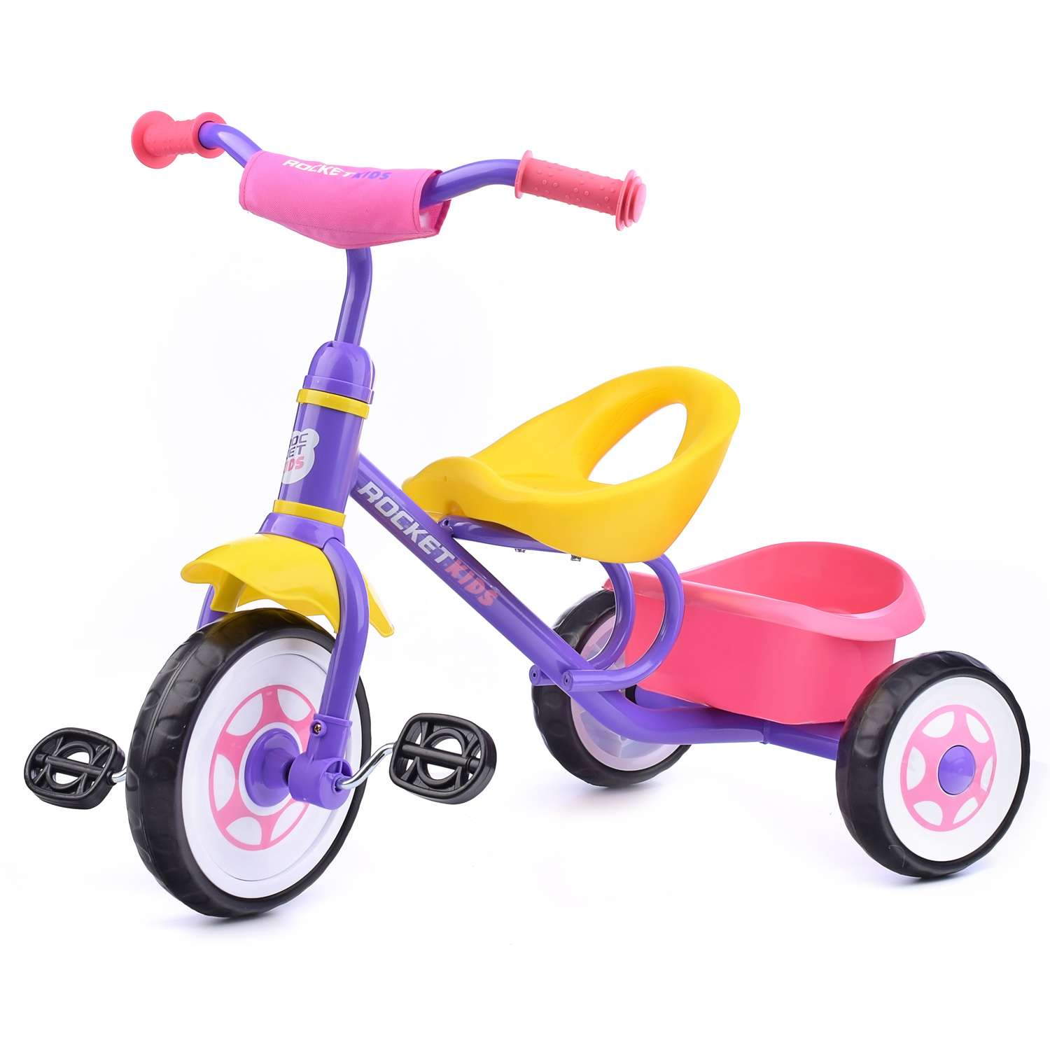 Велосипед трехколесный ROCKET фиолетовый - фото 1