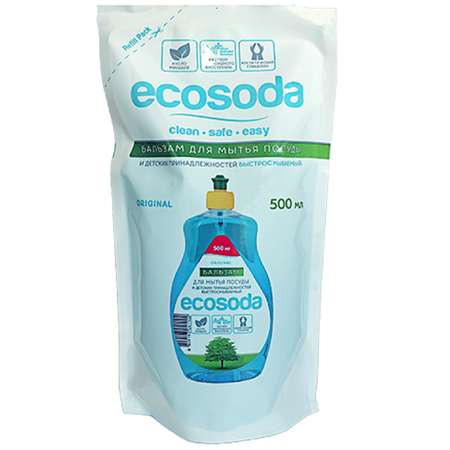 Бальзам для посуды ecosoda original 500мл