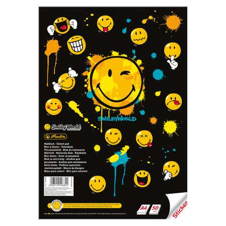 Альбом для рисования Herlitz SmileyWorld Edition 50л 11365368