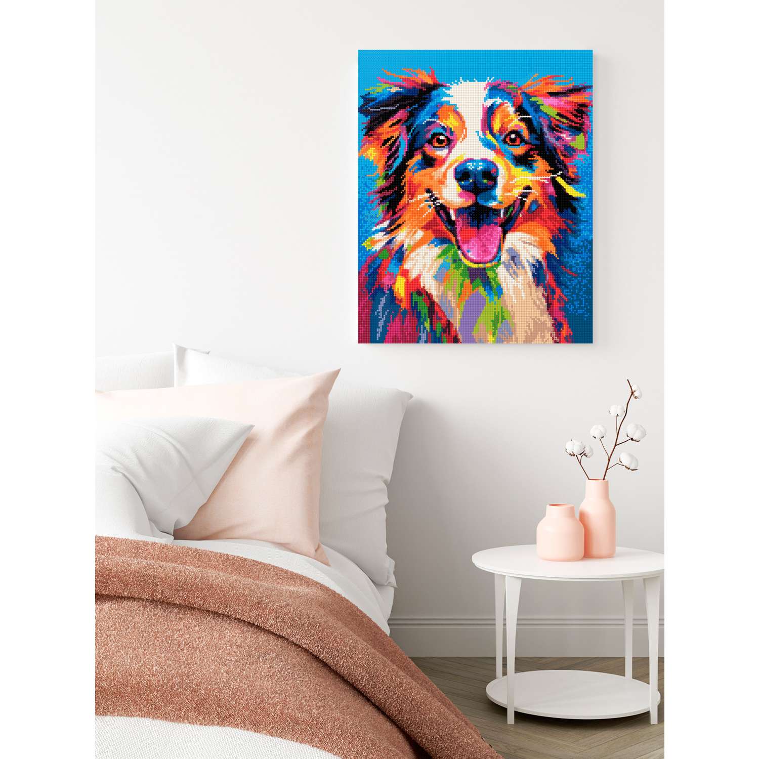 Алмазная мозаика Art sensation холст на подрамнике 40х50 см Яркая собака - фото 3