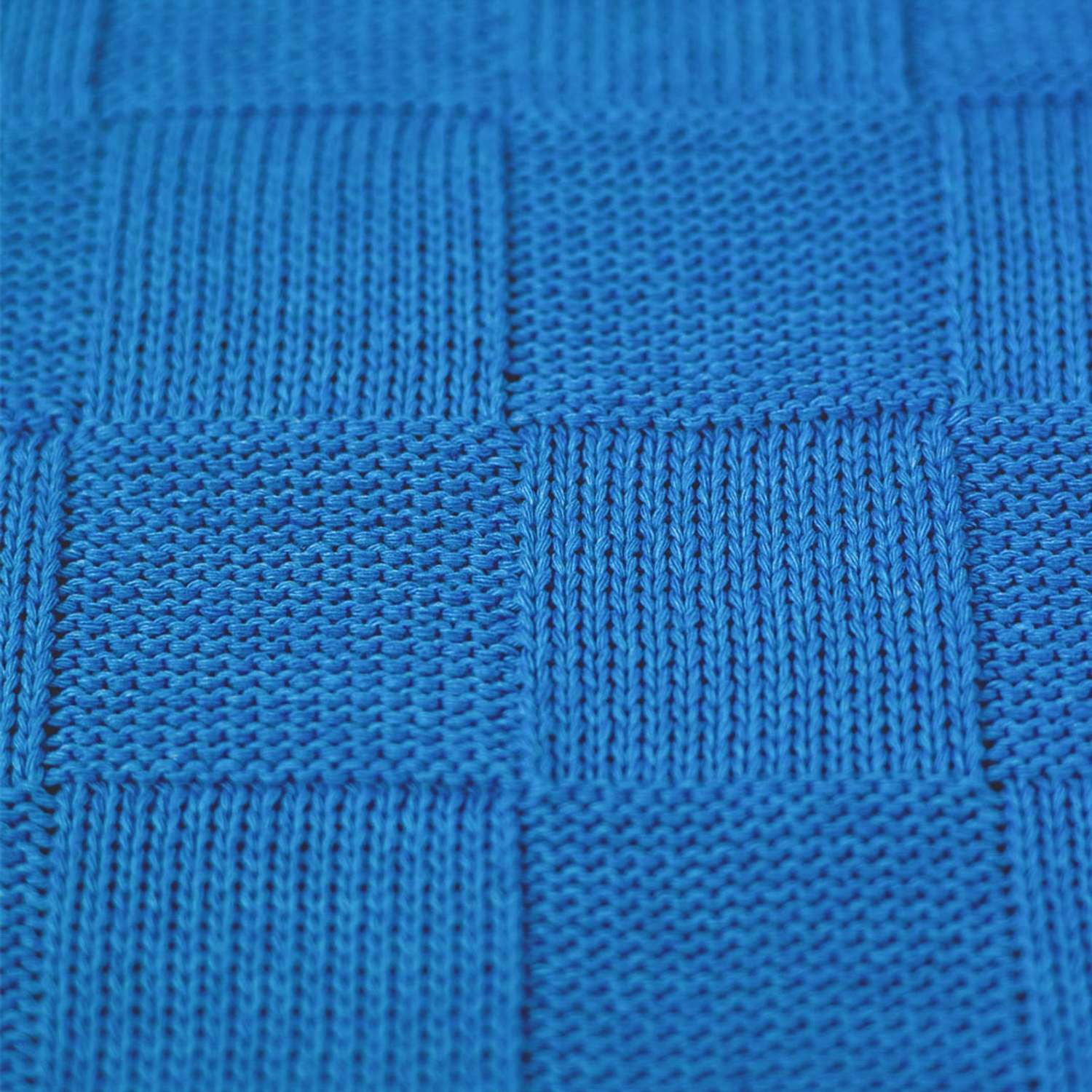 Плед-покрывало детский вязаный WARM WHIFF D-08 голубой конверт на выписку одеяло в коляску в кроватку на лето 90x110 - фото 6