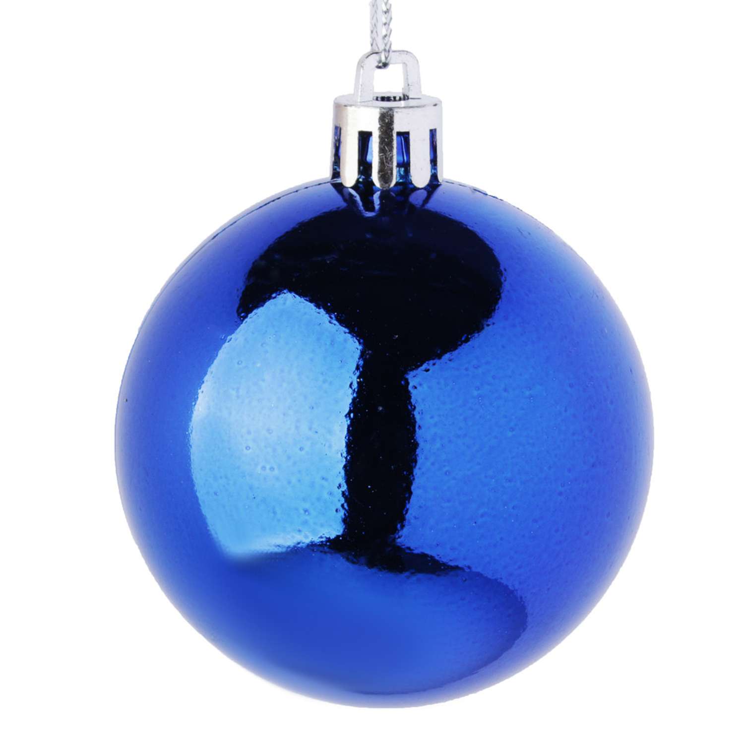 Набор ёлочных шаров Сноубум 4 шт 8 см синий - фото 2