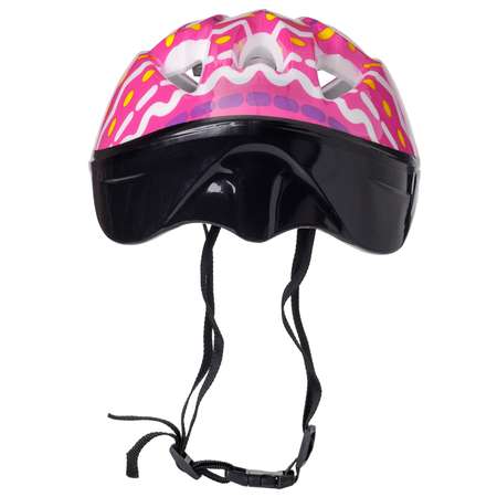 Защита Шлем BABY STYLE для роликовых коньков розовый принт обхват 57 см