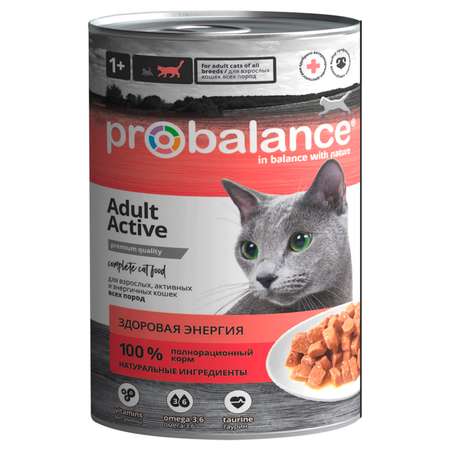 Корм консервированный ProBalance Active для активных кошек 415 гр