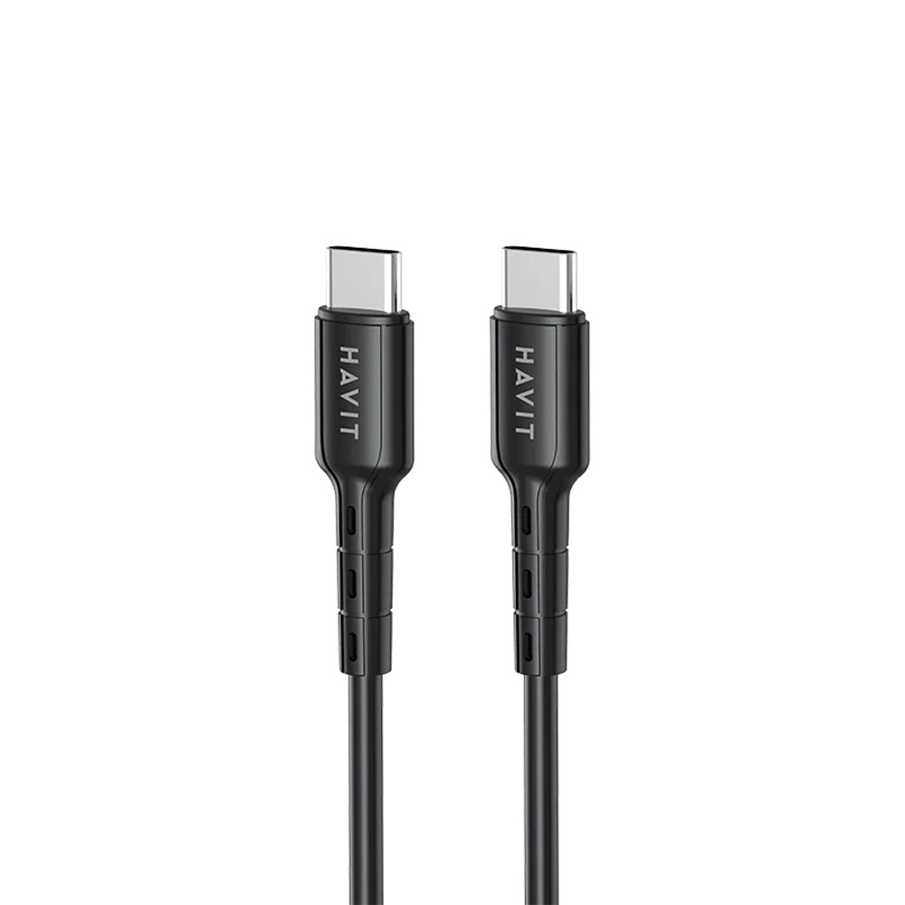 Кабель USB Type-C HAVIT c быстрой зарядкой 1 м CB6235 BK - фото 1