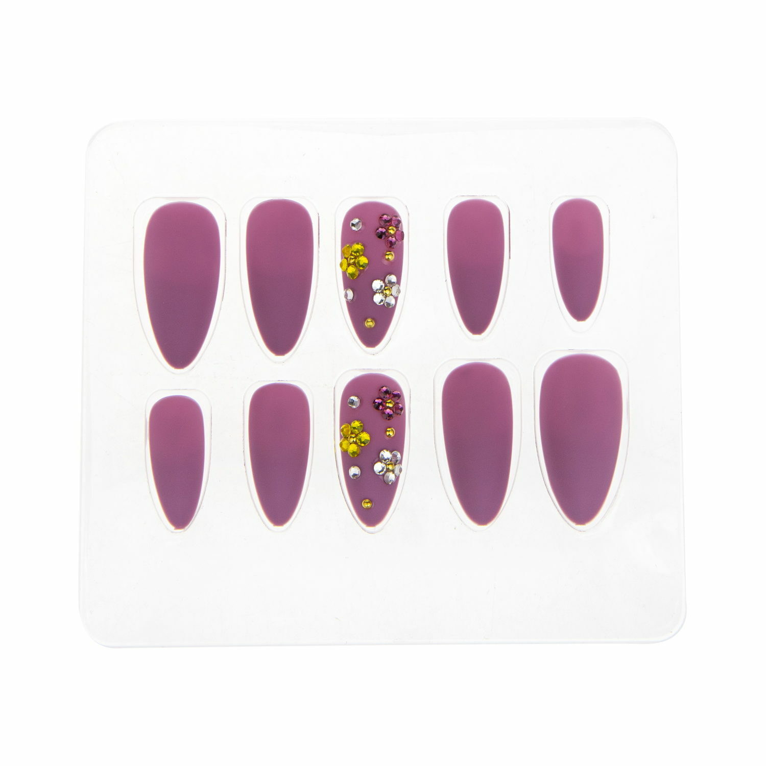 Накладные ногти Lukky 29 Crystal Daisies Цветы из страз - фото 3