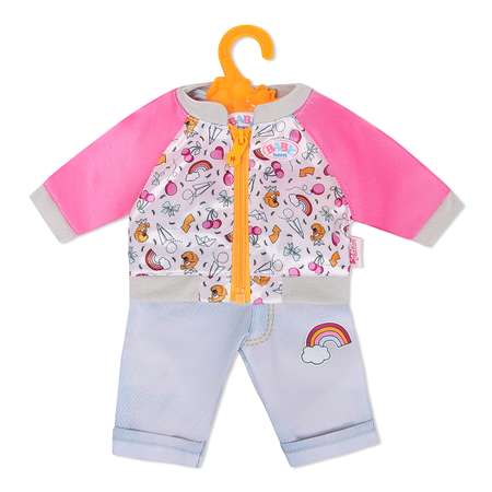 Одежда для куклы Zapf Creation Baby born Штанишки и кофточка для прогулки Голубой 824-542