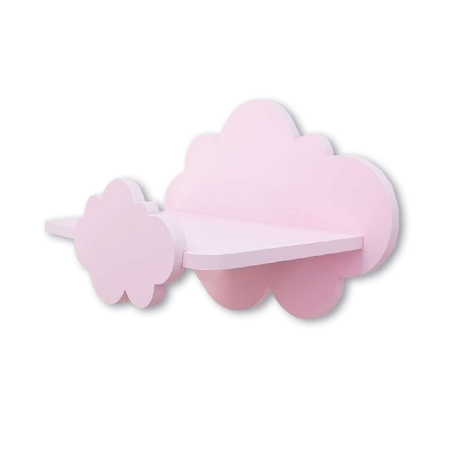 Полки для детской Pema kids набор облака розовые 2 шт МДФ - фото 2