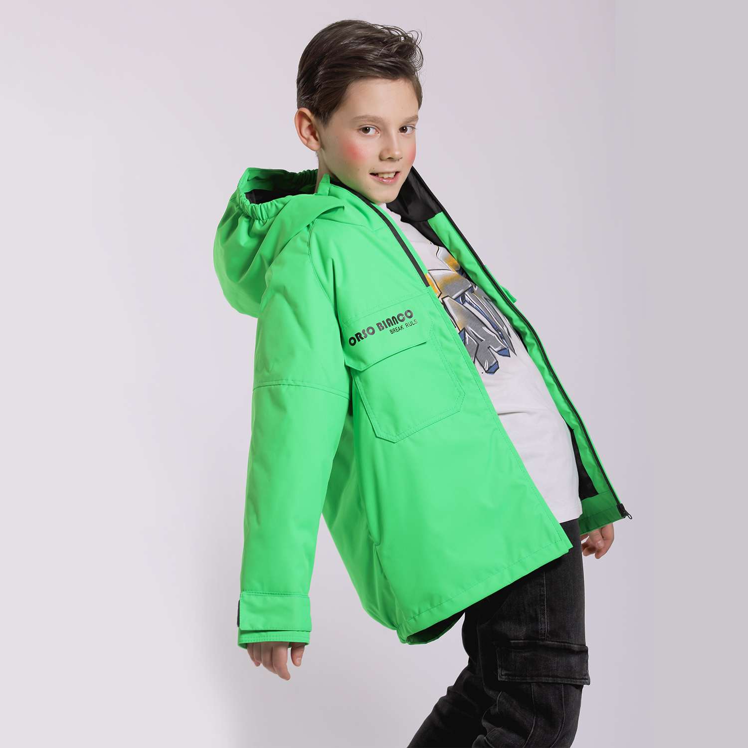 Куртка Orso Bianco OB21095-22_ярк.зеленый - фото 2
