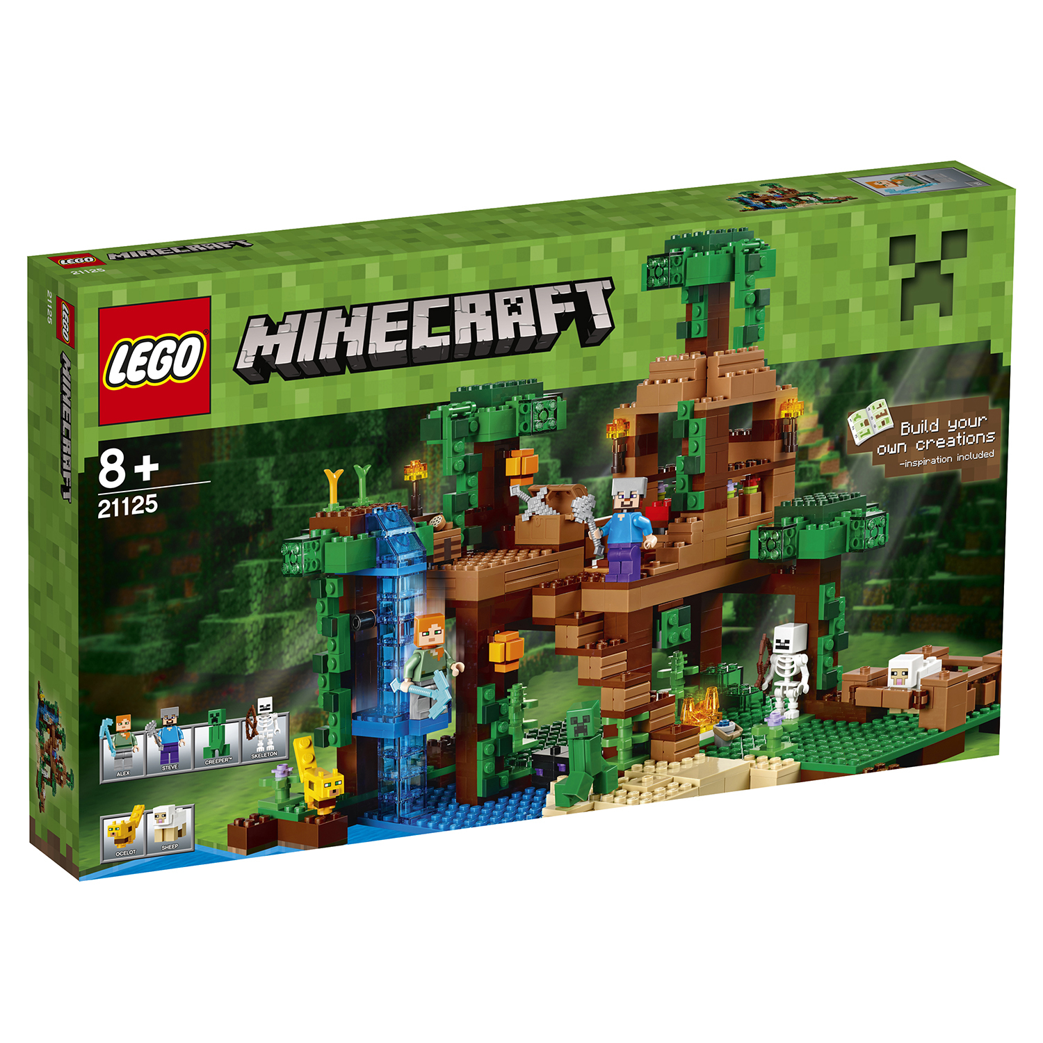 Конструктор LEGO Minecraft Домик на дереве в джунглях (21125) купить по  цене 7999 ₽ в интернет-магазине Детский мир