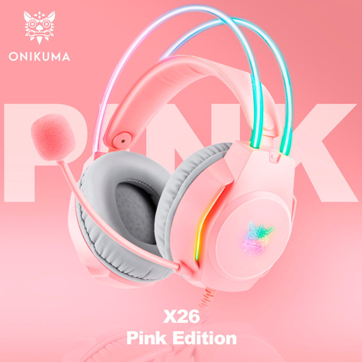 Игровые наушники Onikuma X26 Pink Space - фото 1