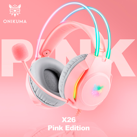 Игровые наушники Onikuma X26 Pink Space