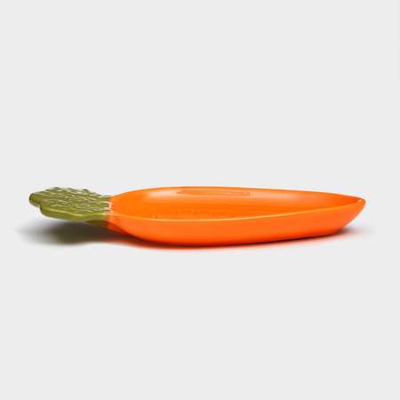 Тарелка Sima-Land керамическая «Морковь» плоская оранжевая 25 см 1 сорт Иран