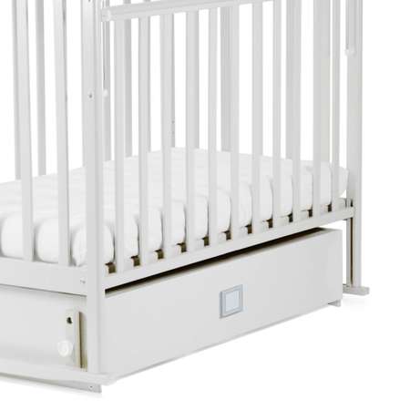 Детская кроватка СКВ прямоугольная, поперечный маятник (белый)