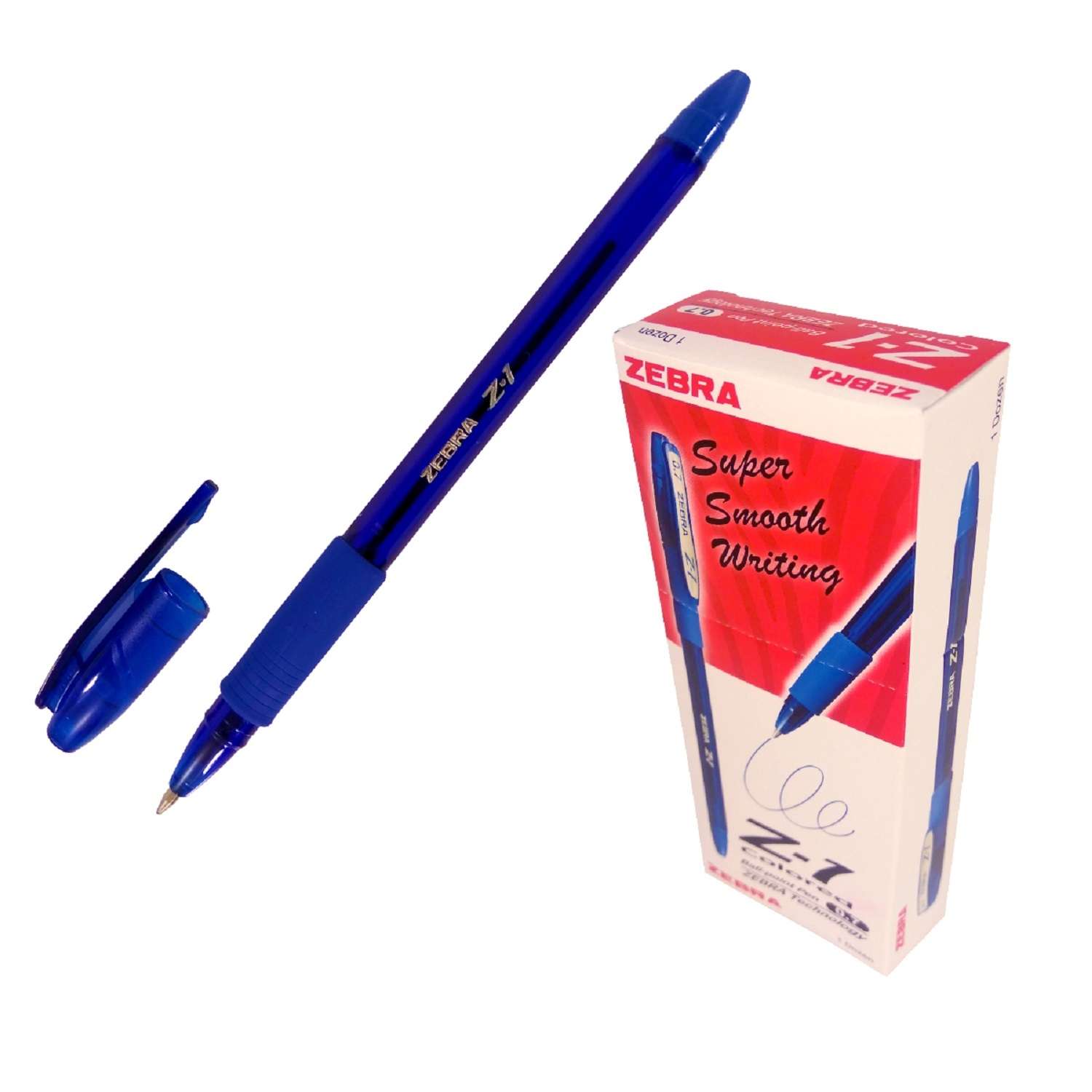 Ручка шариковая ZEBRA Z-1 Colour Синяя 836760 - фото 2