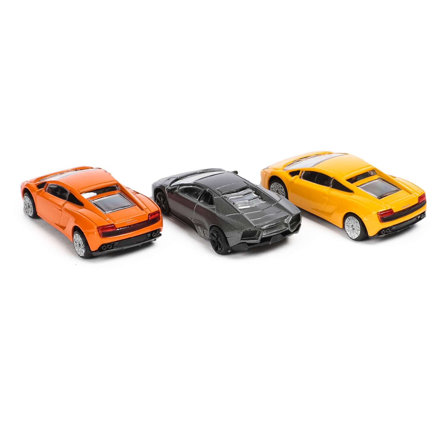 Набор машинок Rastar Lamborghini 1:60 1:64 Жёлтая/Оранжевая/Серая 34700&35000-C - фото 3