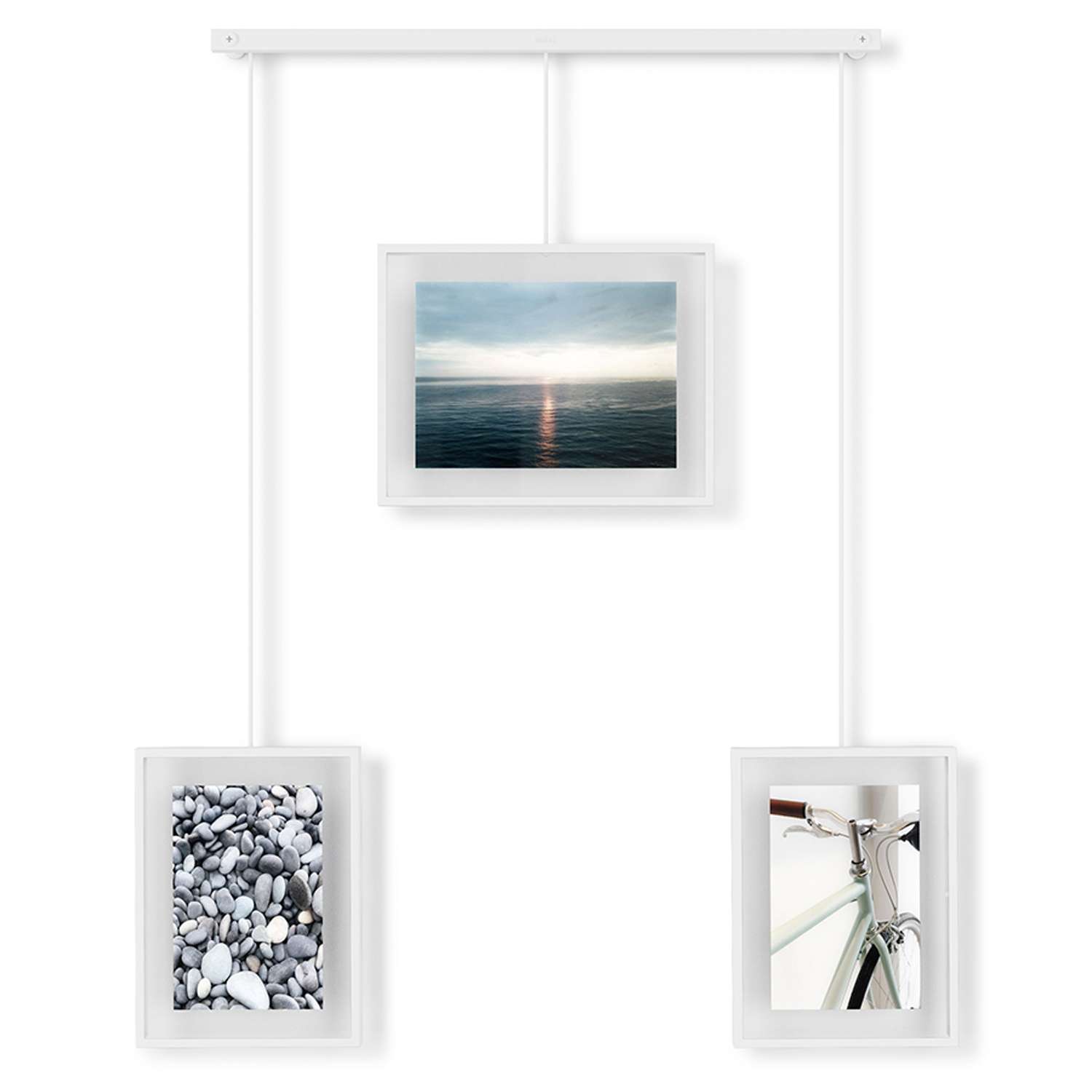 Панно для фотографий Umbra Exhibit с 3 рамками белое - фото 6
