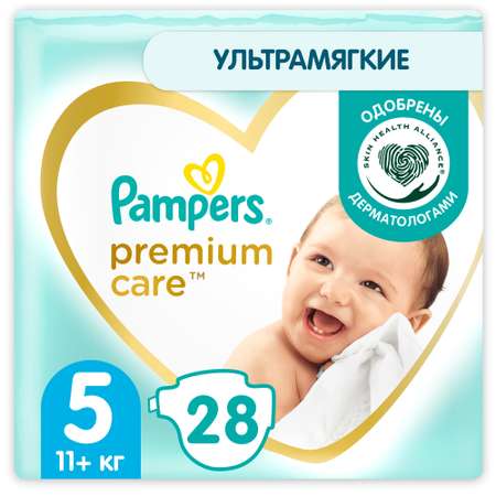 Подгузники Pampers Premium Care 28 шт. 5 11+ кг