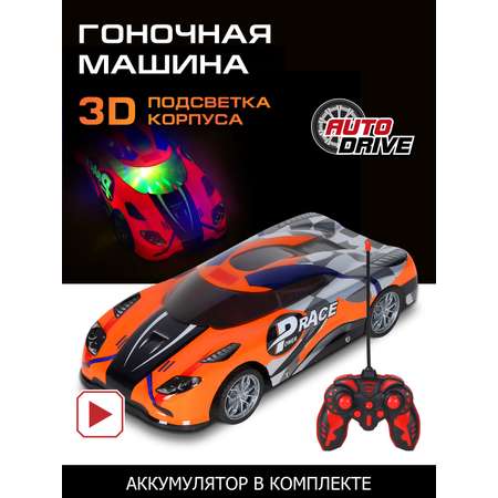 Машинка на радиоуправлении AUTODRIVE гоночная 1:14 с пультом 4 канала 27MHz 3D подсветка корпуса