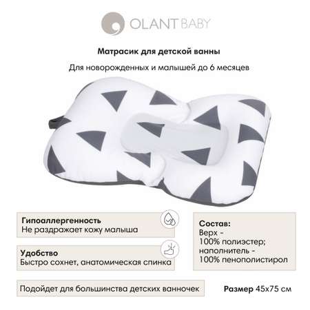 Матрсик OLANT BABY для детской ванны