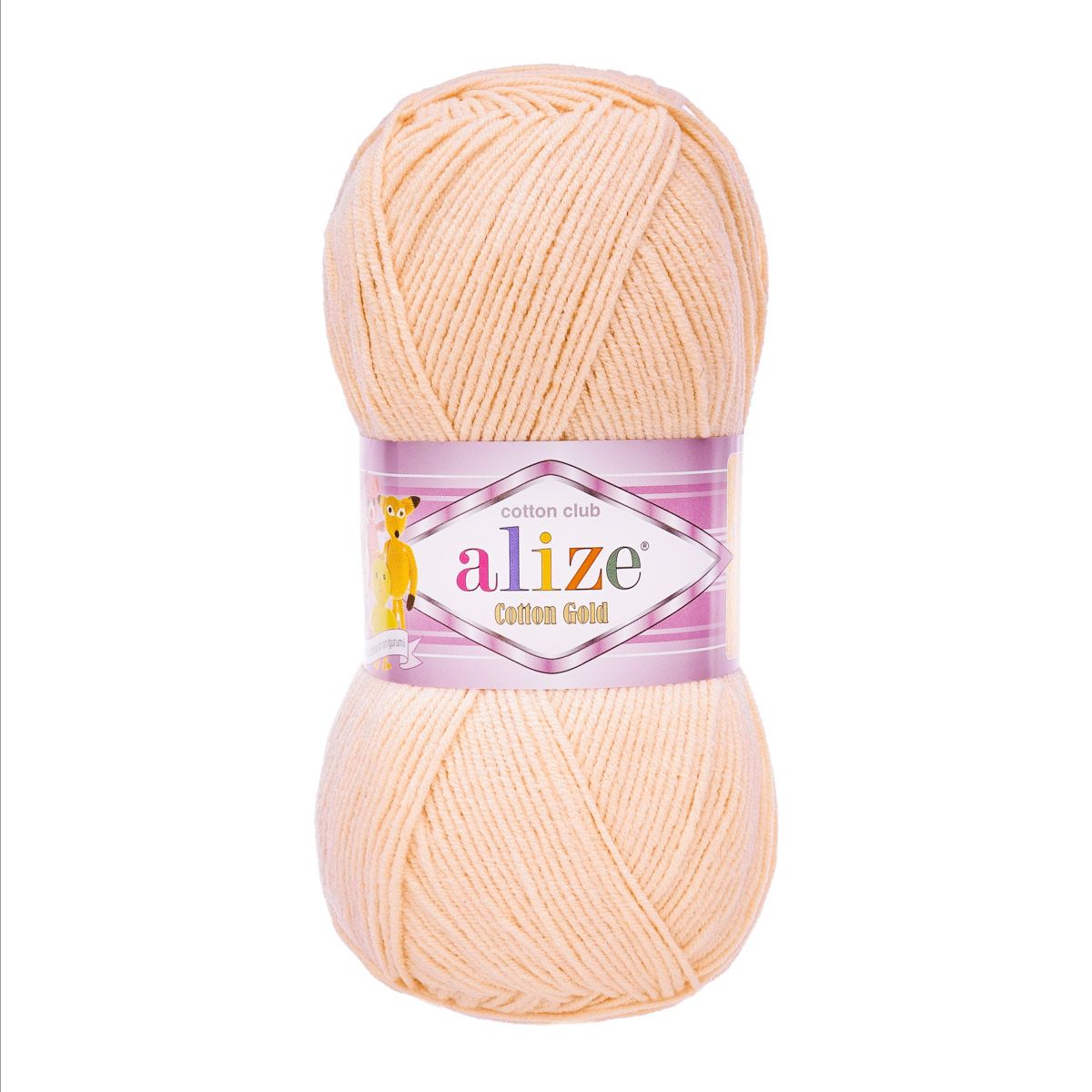 Пряжа Alize для теплой одежды пледов игрушек Cotton gold 100 гр 330 м 5 мотков 401 телесный - фото 4