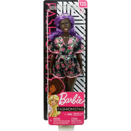 Кукла Barbie Игра с модой 125 Шелковое платье с цветочным принотом FXL58