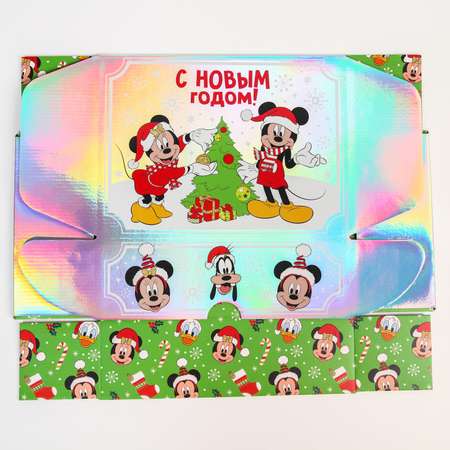 Коробка Disney подарочная складная«С новым годом!»Микки Маус 31х22х9.5 см