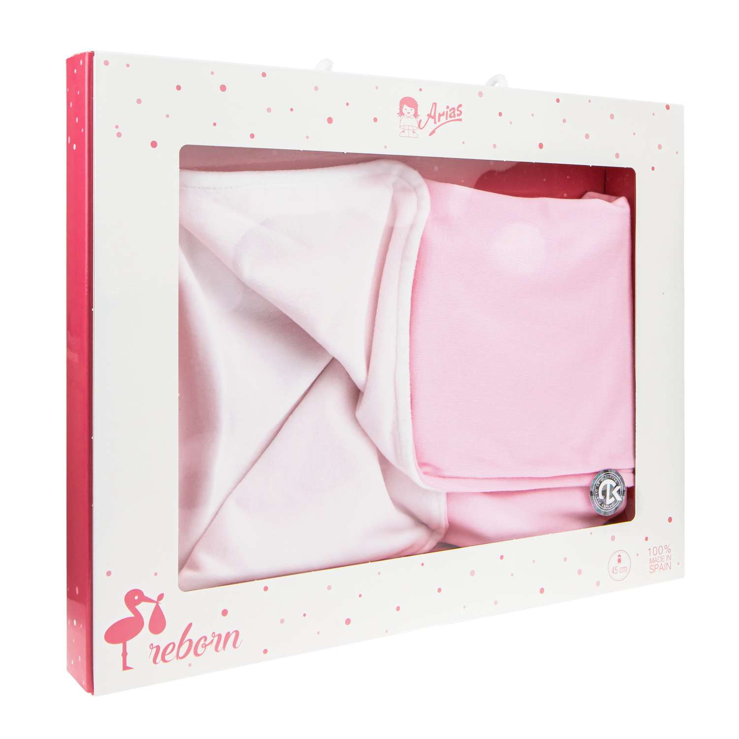 Одеяло-конверт Arias для куклы розовый с белым 56х71 см Т19752 - фото 2