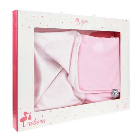 Одеяло-конверт Arias для куклы розовый с белым 56х71 см