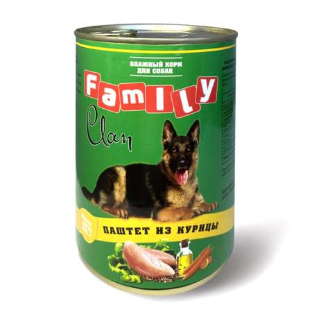 Корм для собак Clan Family паштет из курицы 970г