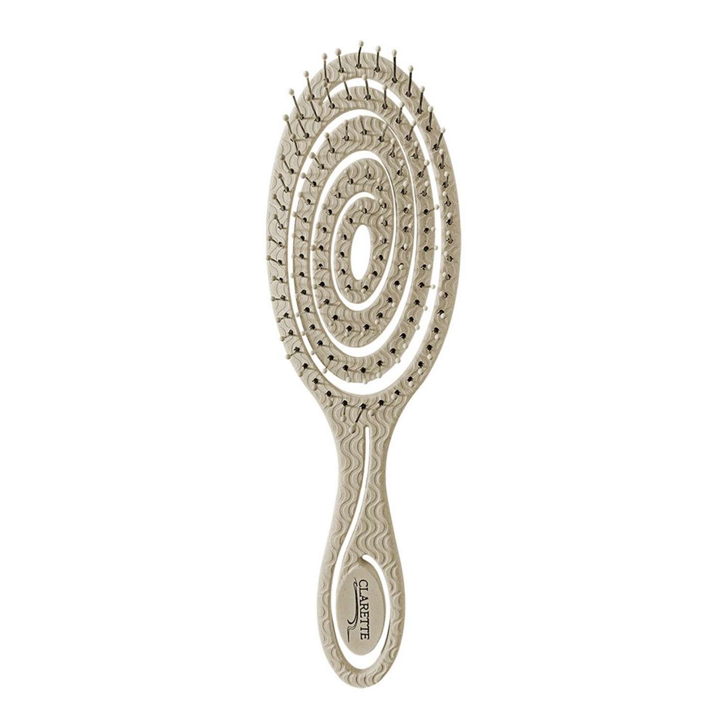 Расческа для волос Clarette спиральная из натуральной соломы пшеницы - фото 1