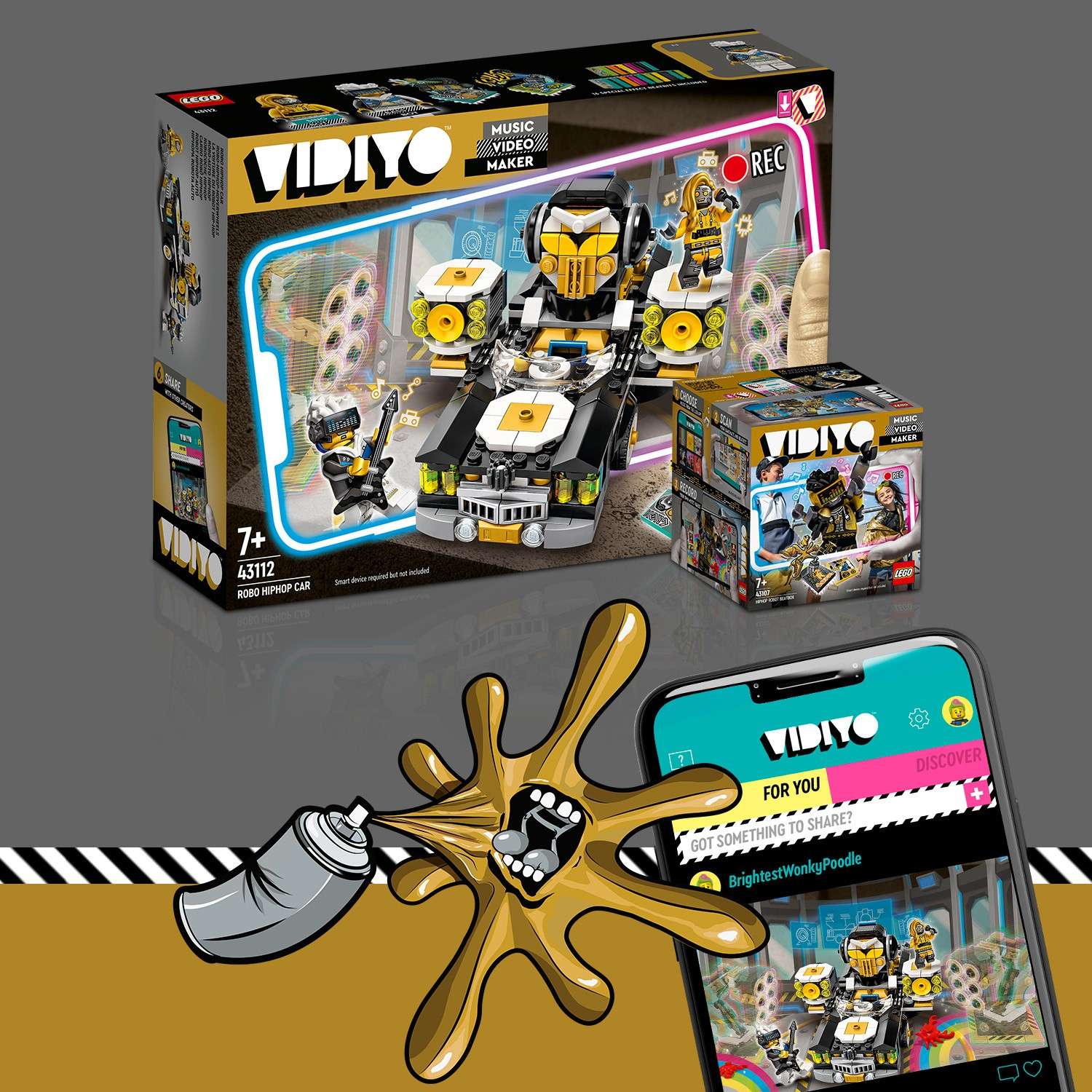 Конструктор LEGO VIDIYO Robo HipHop Car блочный - фото 5