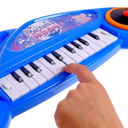 Музыкальное Zabiaka пианино «Весёлая мелодия» звук свет цвет синий