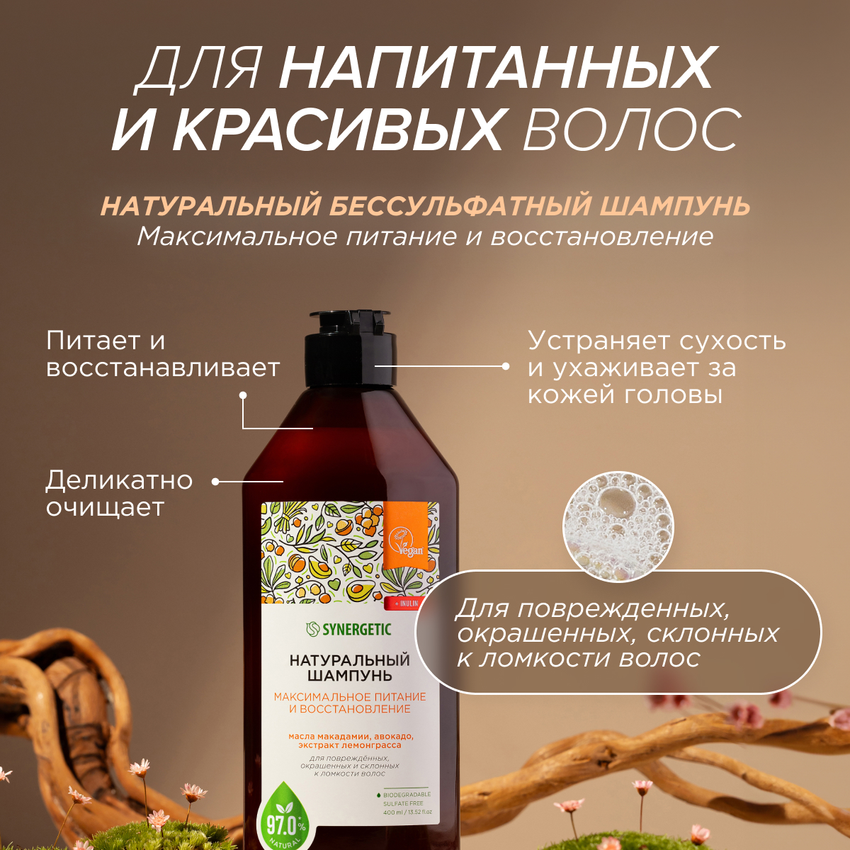 Подарочный набор Synergetic для ухода за телом и волосами Spa beauty 6 шт средств - фото 9