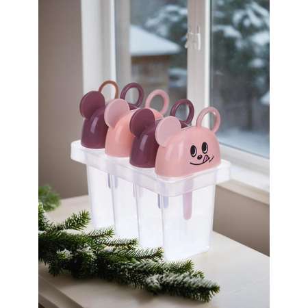 Формочки для мороженого iLikeGift Mouse pink