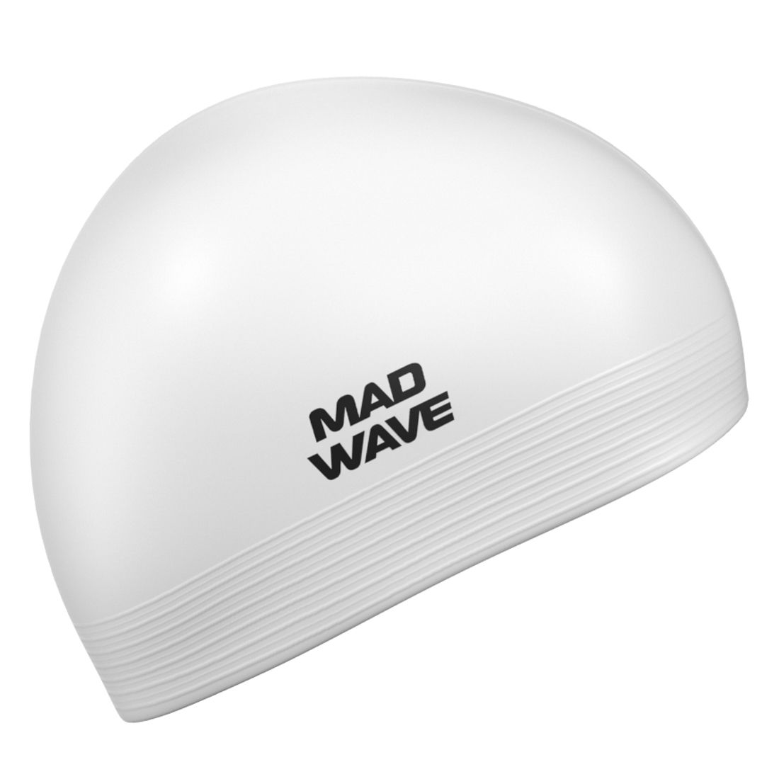 Шапочка для плавания латексная Mad Wave Solid M0565 01 0 02W белая - фото 2