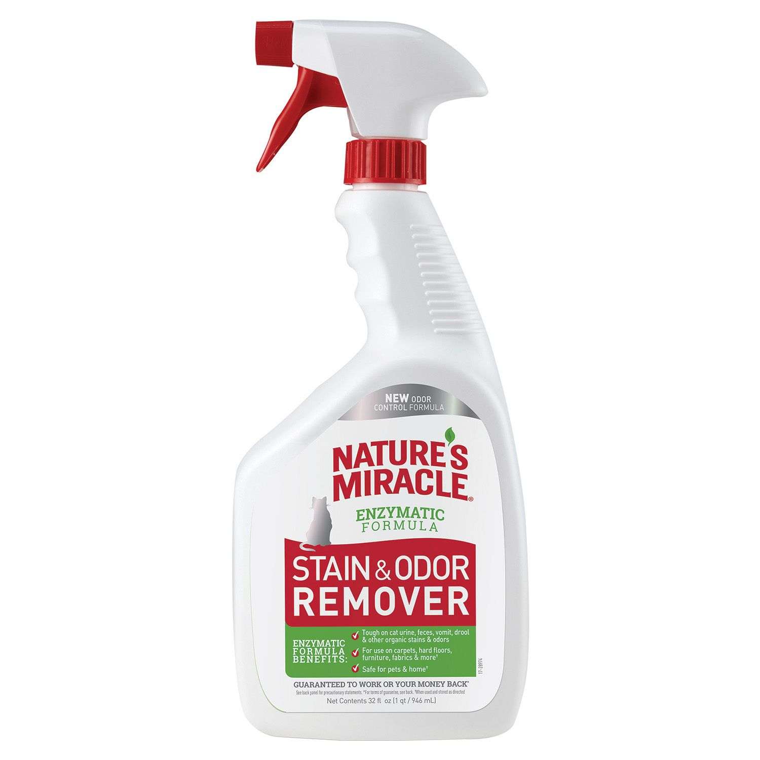 Уничтожитель пятен и запахов для кошек Natures Miracle Remover Spray 946мл - фото 1
