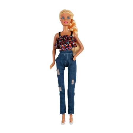 Кукла Defa Lucy Девушка в джинсах 28 см розовый