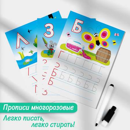 Игра развивающая Дрофа-Медиа Многоразовые прописи. Буквы 4307