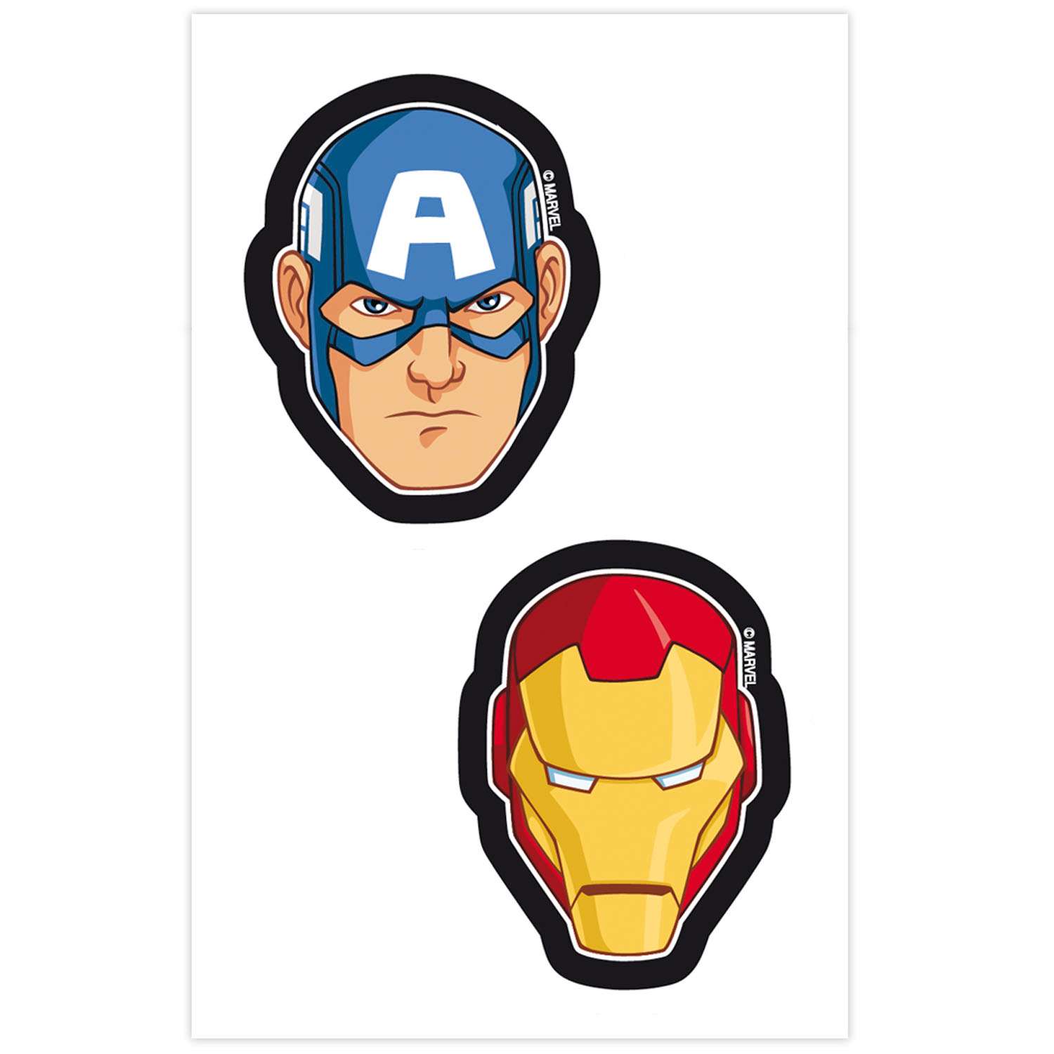 Патчи для одежды Marvel Капитан Америка и Железный человек многоразовые 70*160 2шт 69956 - фото 1