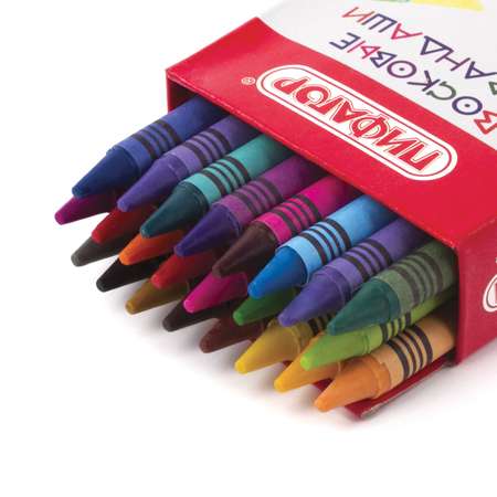 Восковые мелки Пифагор карандаши для рисования набор 24 цвета