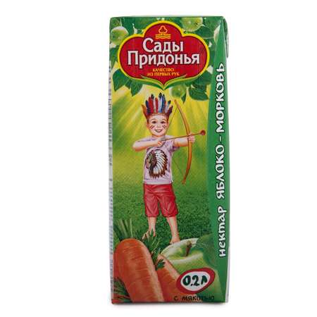 Нектар Сады Придонья яблоко-морковь 0.2л с 5месяцев
