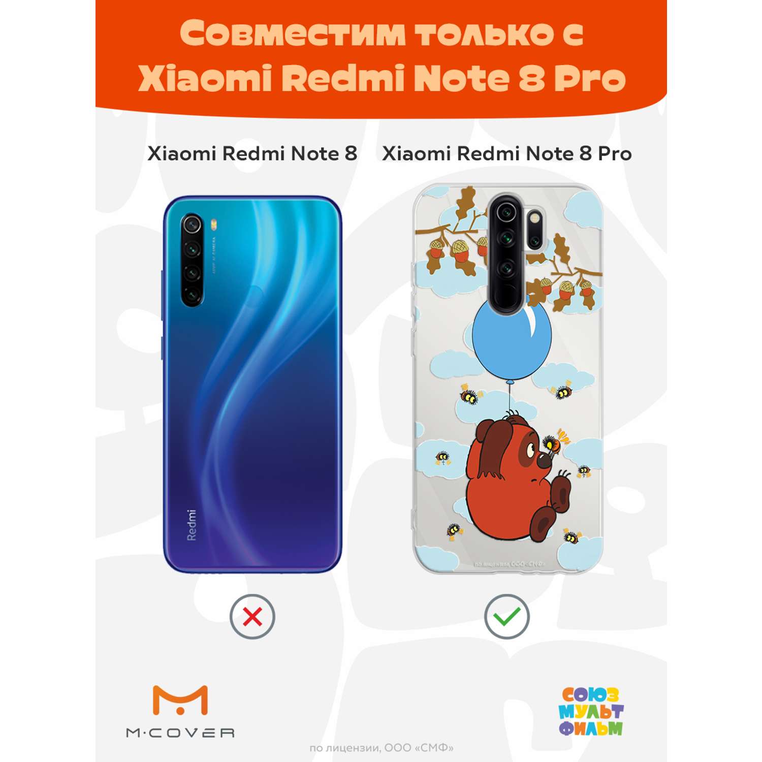 Силиконовый чехол Mcover для смартфона Xiaomi Redmi Note 8 Pro  Союзмультфильм Полет на голубом шарике купить по цене 430 ₽ в  интернет-магазине Детский мир